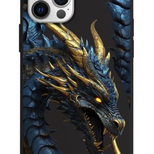 Чохол для iPhone Dragon Blue Gold